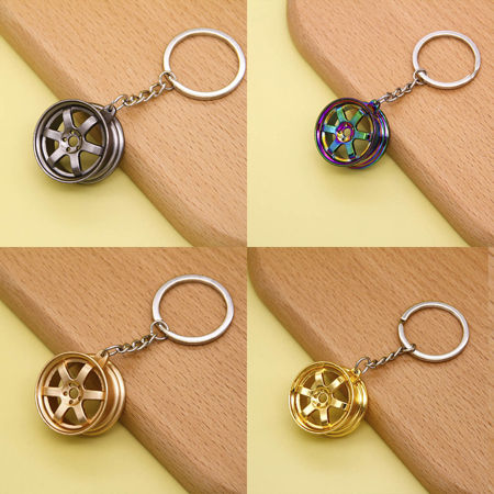 Creative Keychain & Keyring Multicolor Car Wheel Hub Tire Rim
