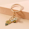 Picture of Pastoral Style Keychain & Keyring Gold Plated Cactus Sunflower Enamel
