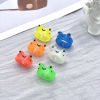 Picture of Resin Cute Unadjustable Rings Multicolor Glow In The Dark Luminous Frog Animal