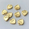 Изображение Латунь религия Подвески Круглые 14K настоящее золото с покрытием резной Узор 1 ШТ