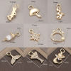 Immagine di Ottone Charms Oro Placcato Tazza Gatto 2 Pz