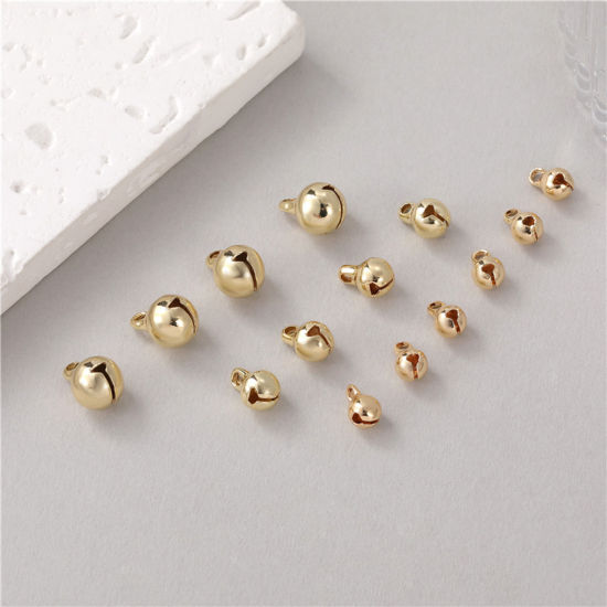 Picture of Brass Christmas Charms Gold Plated Bell                                                                                                                                                                                                                       