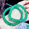 Picture of Lampwork Glass Stylish Dainty Bracelets Delicate Bracelets Beaded Bracelet Multicolor Bamboo-shaped Imitation Jade Elastic