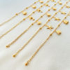 Imagen de 304 Acero Inoxidable Cable Cadena Cruz Tobilleras 18k Chapado en Oro Animales Marinos 21cm longitud, 1 Unidad