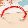 Picture of Transparent Glass Globe Bubble Bottle Braided Bracelets Accessories Findings Multicolor Curved Tube Can Open