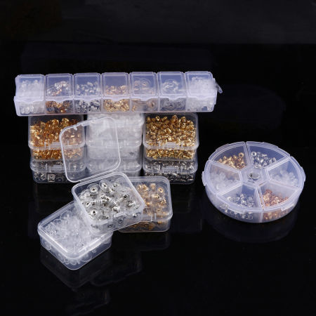 合金 ピアスキャッチ ミックス 多色 1 箱