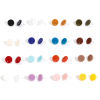 Image de Boucles d'Oreilles Puces en Acrylique Rond Multicolore avec Boucle 14mm Dia, Epaisseur de Fil: (21 gauge), 10 Pcs