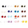 Image de Boucles d'Oreilles Puces en Acrylique Rond Multicolore avec Boucle 14mm Dia, Epaisseur de Fil: (21 gauge), 10 Pcs
