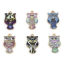 Image de Breloques Halloween en Alliage de Zinc Doré Multicolore Hibou Émail 23mm x 13mm, 10 Pcs