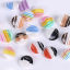 Picture of Resin Sewing Shank Buttons Round Rainbow Pattern Multicolor 14mm Dia