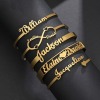 Bild von 304 Edelstahl Personalisierte Namensarmbänder, personalisierter Buchstaben-Charm-Anhänger 1 Stück