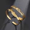 Bild von 304 Edelstahl Personalisierte Namensarmbänder, personalisierter Buchstaben-Charm-Anhänger 1 Stück