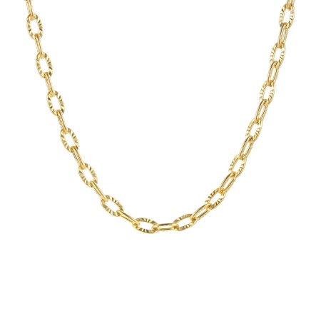 Bild von Großhandel Schmuckkette Kette Halskette, 18K Echtgold plattiert 304 Edelstahl, Unisex Umweltfreundliche Vakuumbeschichtung Einfach Einfach und lässig Geschenk Schmuck für Einzelhändler, 1 Strang