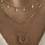 Picture of Eco-friendly Vacuum Plating Simple & Casual Simple 14K Real Gold Plated 304 Stainless Steel Link Chain Sun Rays Pendant Necklace For Women Party