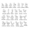 Picture of Brass Charms Real Platinum Plated Capital Alphabet/ Letter Message " A-Z "