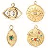 Picture of 304 Stainless Steel Religious Charms Multicolor Eye 1 Piece