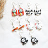 Imagen de Resina Elegante Pendientes Tono de Plata Halloween Fantasma 1 Par