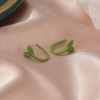 Imagen de Cobre Elegante Pendientes con Clip Sin Perforaciones Multicolor Hoja 1 Par