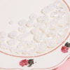 Picture of Acrylic Beads For DIY Jewelry Making White Flower Heart Imitation Pearl