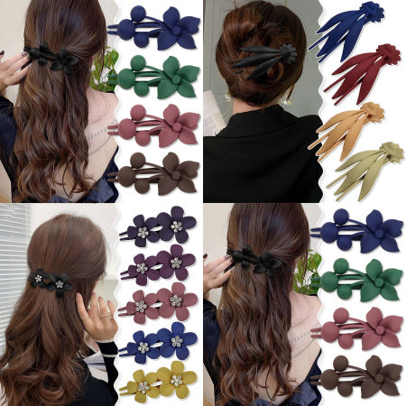 Resin Stylish Hair Claw Clips Clamps Multicolor Flower
