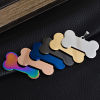Picture of 201 Stainless Steel Blank Stamping Tags Charm Pendant Mirror Polishing