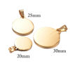 Image de 1 Pièce Pendentif BreloqueÉtiquettes d'Estampage Vierges en 201 Acier Inoxydable Polissage Miroir