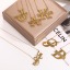 Picture of 304 Stainless Steel Customized Name Necklace Personalized Letter Charm Pendant Gold Plated 45cm(17.7") long