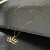 Picture of 304 Stainless Steel Customized Name Necklace Personalized Letter Charm Pendant Gold Plated 52cm(20.5") long