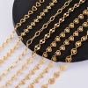 Bild von 304 Edelstahl Handgefertigte Gliederkette Armband 18K Gold plattiert Geometrie 18cm lang, 1 Strang