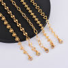Bild von 304 Edelstahl Handgefertigte Gliederkette Armband 18K Gold plattiert Geometrie 18cm lang, 1 Strang