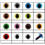 Bild von ABS Plastik Puppe DIY Bunt Rund Auge 20 Sets