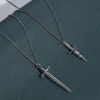 Picture of Zinc Based Alloy Pendants Antique Silver Color Sword 3D