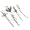 Picture of Zinc Based Alloy Pendants Antique Silver Color Sword 3D