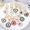 Picture of Simple Keychain & Keyring Gold Plated Multicolor Heart Circle Enamel