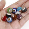 Imagen de Arcilla Granos del Encanto del Agujero Grande del Estilo Europeo Multicolor Ronda Con Brillantito 13mm Dia., Agujero: Aprox 4.5mm, 10 Unidades