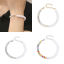Immagine di 304 Acciaio Inossidabile Impiombatura Braccialetti Multicolore Strass Imitata Perla 17cm Lunghezza, 1 Pz
