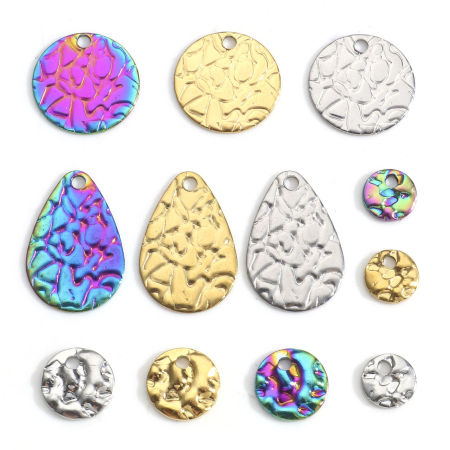 304 Stainless Steel Geometry Series Charms Multicolor Geometric