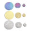 Image de Breloques en 304 Acier Inoxydable Série Géométrie Rond Multicolore Texture 3 Pcs