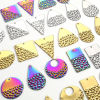 Picture of 304 Stainless Steel Geometry Series Charms Multicolor Geometric Texture