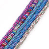 Picture of Polymer Clay Beads For DIY Jewelry Making Saucer Multicolor Flower Pattern About 9mm Dia
