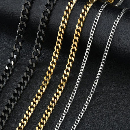 Picture of Wholesale Cuban Link Chain Necklace, 304 Stainless Steel, Unisex Stylish Minimalist Gift Jewelry For Retailer