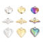 Image de Breloques en 304 Acier Inoxydable Placage Sous Vide Écologique La Saint Valentin Cœur Multicolore Cabochon Rapportable 3 Pcs