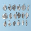 Imagen de Zamak Colgantes Charms Plata Antigua Hoja Pluma 20 Unidades