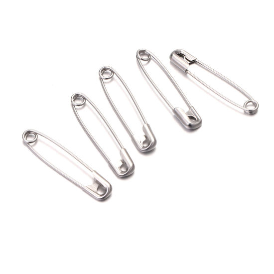 Picture of 304 Stainless Steel Safety Pin Brooches Silver Tone