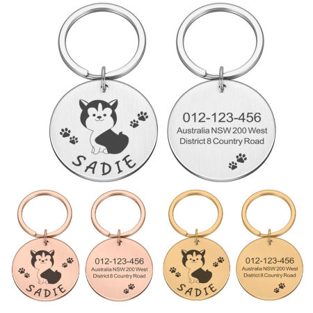 Stainless Steel & Iron Based Alloy Blank Stamping Tags Keychain & Keyring Round Disc Double-sided Polishing