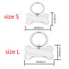 Picture of Stainless Steel & Iron Based Alloy Pet Memorial Blank Stamping Tags Keychain & Keyring Bone Double-sided Polishing