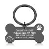Picture of Stainless Steel & Iron Based Alloy Pet Memorial Blank Stamping Tags Keychain & Keyring Bone Double-sided Polishing