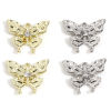 Imagen de Zamak Colgantes Charms Multicolor Mariposa Transparente Rhinestone) 18mm x 16mm, 10 Unidades