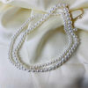 Bild von Edelstahl & Acryl Elegant Perlenkette 14K Gold Imitat Perle 1 Strang
