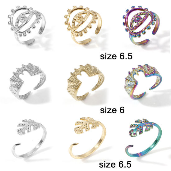 Picture of 304 Stainless Steel Open Rings Multicolor